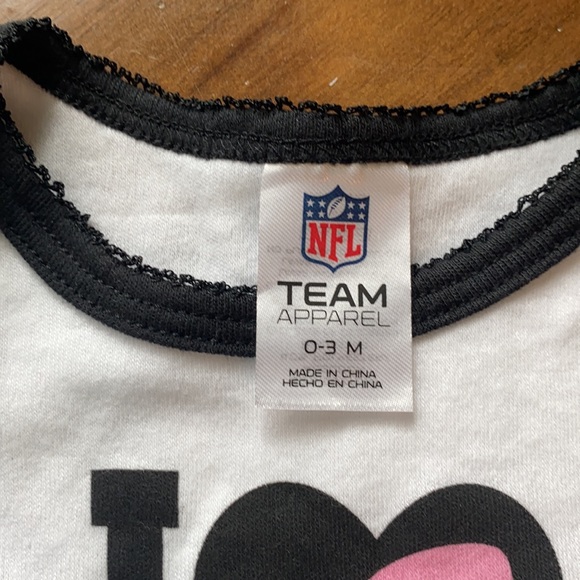 NFL 0 to 3 months team apparel I love the Panthers baby onesie - Picture 8 of 9